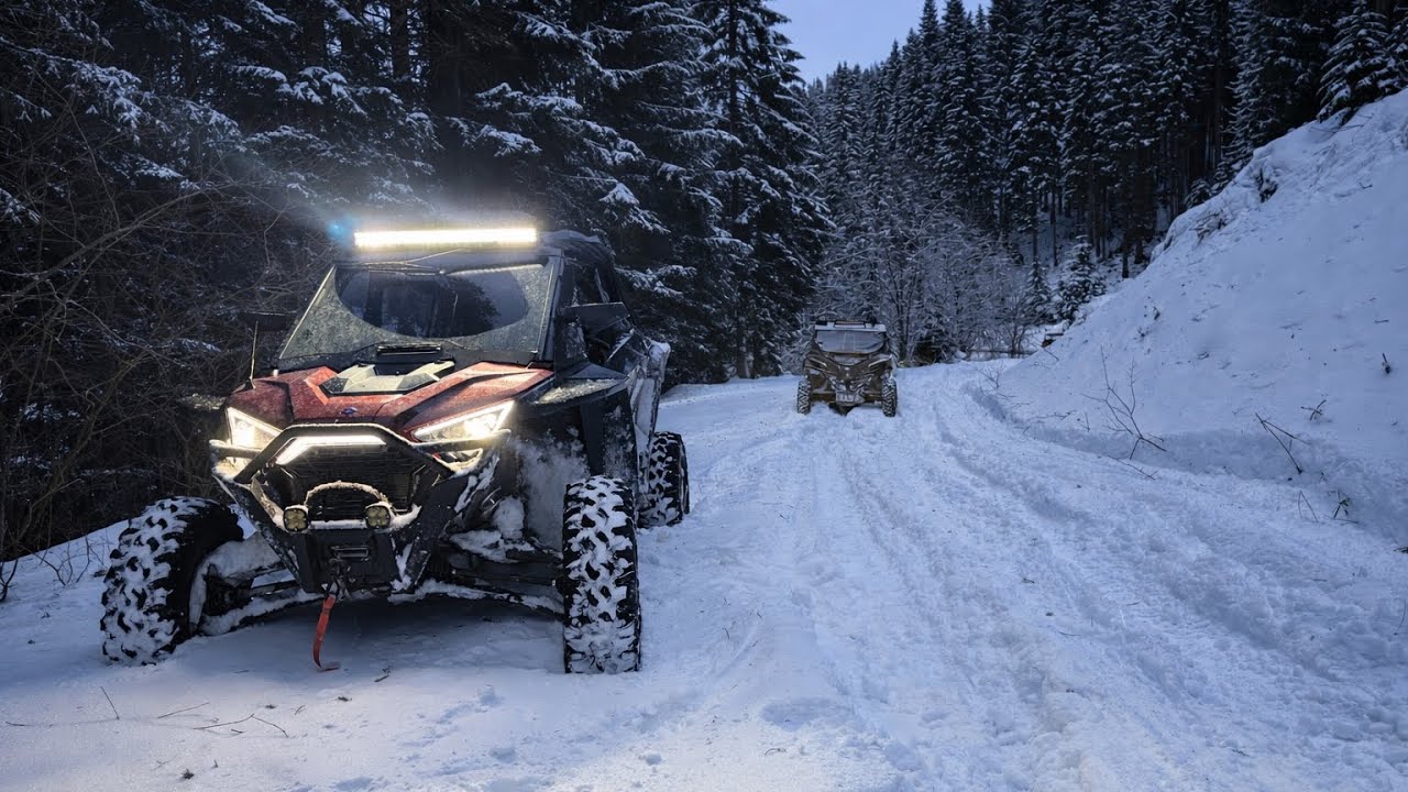 Over 10 km of closed road | Deep snow | The RZR surprised me ... | What is the reason? 🔝