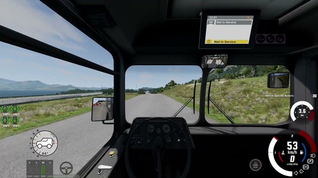 BeamNG.Drive 701 Fastello-Conca azzura Bus Line Use medium bus No Bus mode return