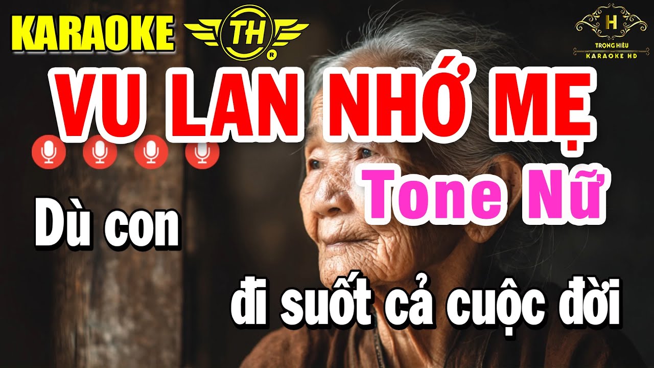 Vu Lan Nhớ Mẹ Karaoke Tone Nữ ( Bm ) Nhạc Sống Mùa Vu Lan | Trọng Hiếu