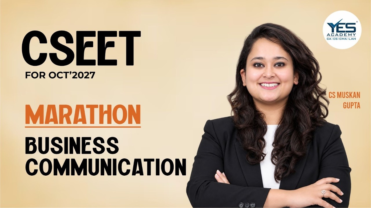 CSEET Marathon Oct 26 | Business Communication Revision Oct 26 | CS Muskan Gupta