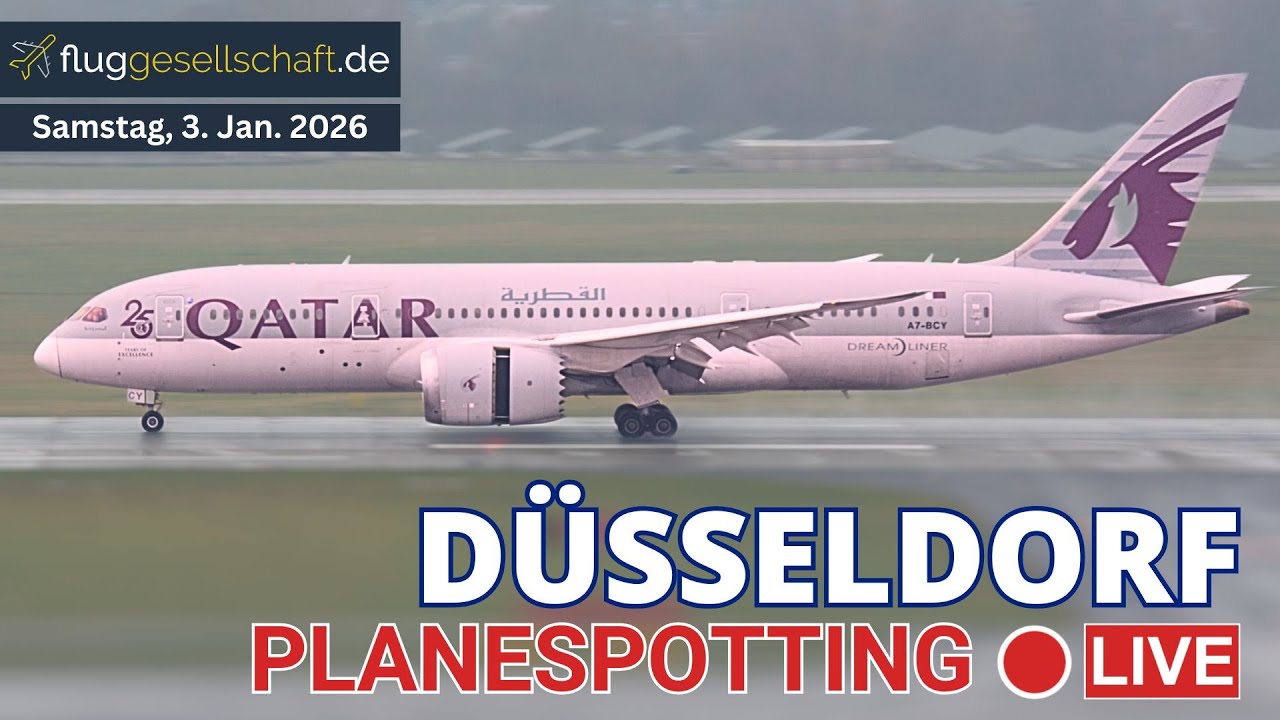 Flughafen Live: Düsseldorf Airport | Samstag 3. Januar 2026 mit Thomas