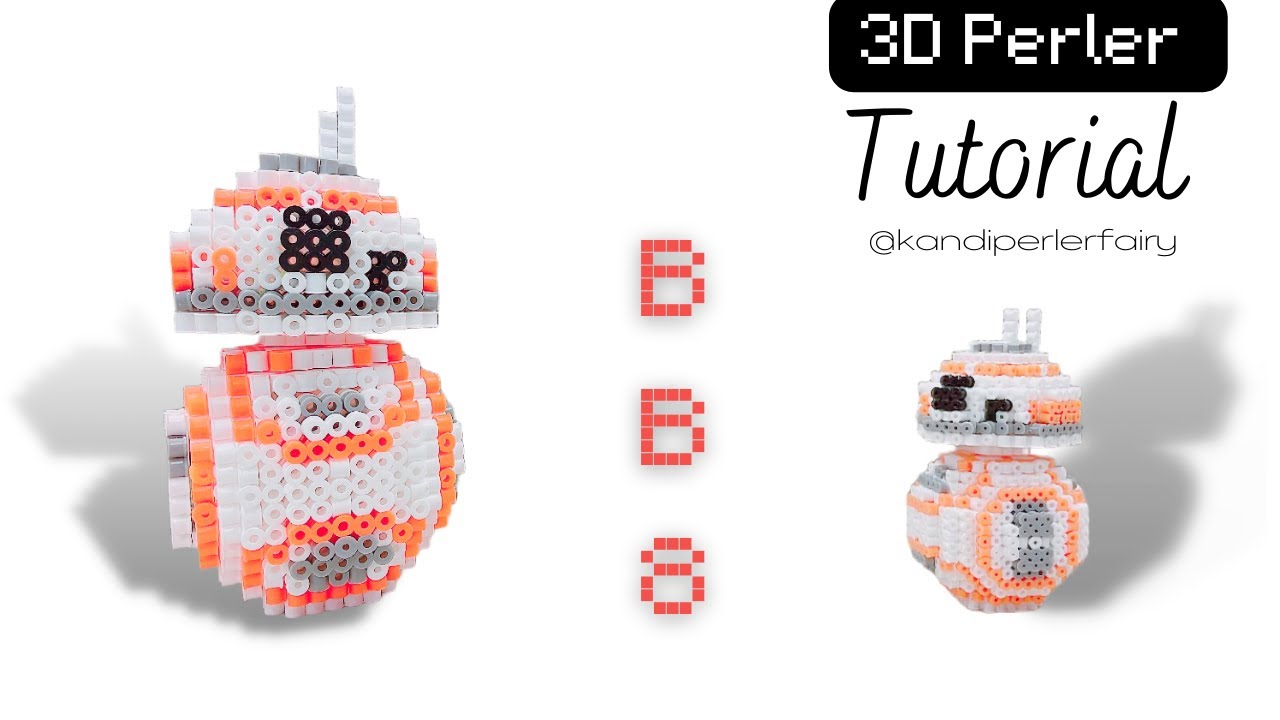 Star Wars BB-8 droid 3D perler tutorial