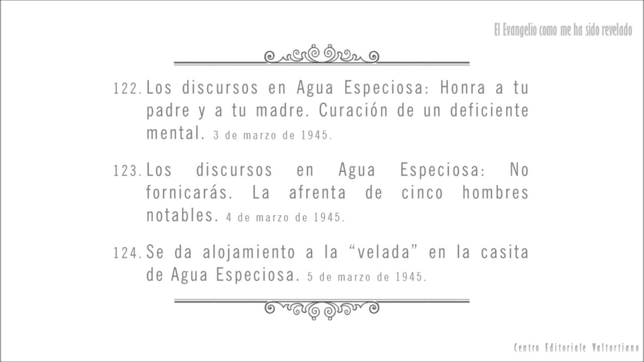 El Evangelio como me ha sido revelado: 122-124