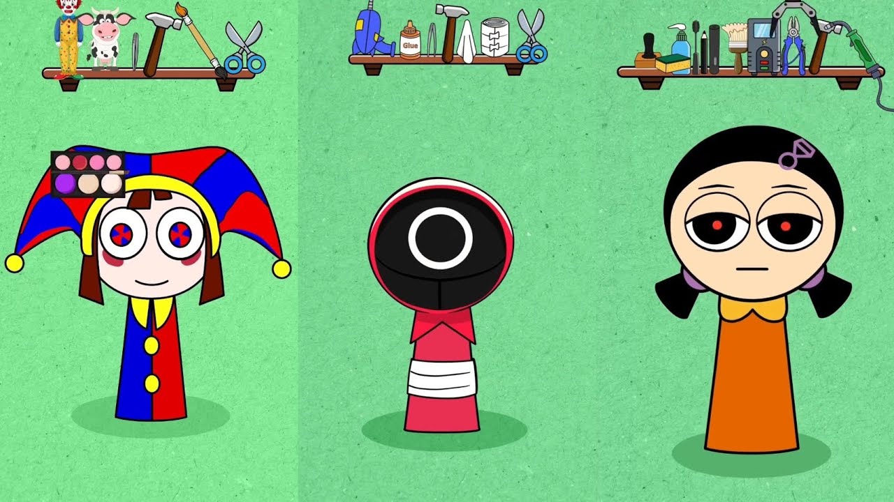 Sprunki Incredibox HELP Tiles cartoon 