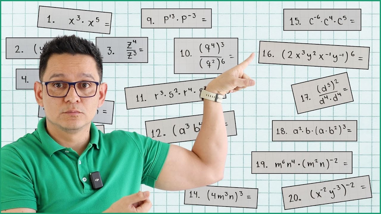 ✏️ Leyes de Exponentes en Secundaria y Prepa: Guía Completa con 20 Ejercicios Resueltos