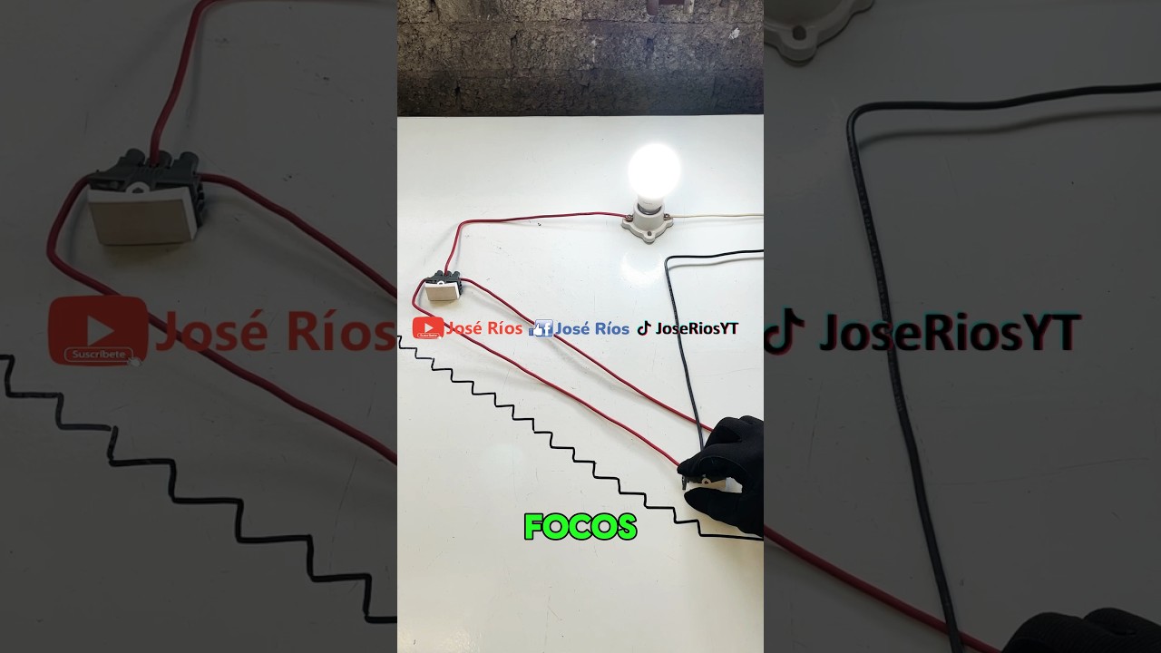 Como conectar un Foco en Circuito de Escalera #joserios  #electricidad #electrico #fyp #viral