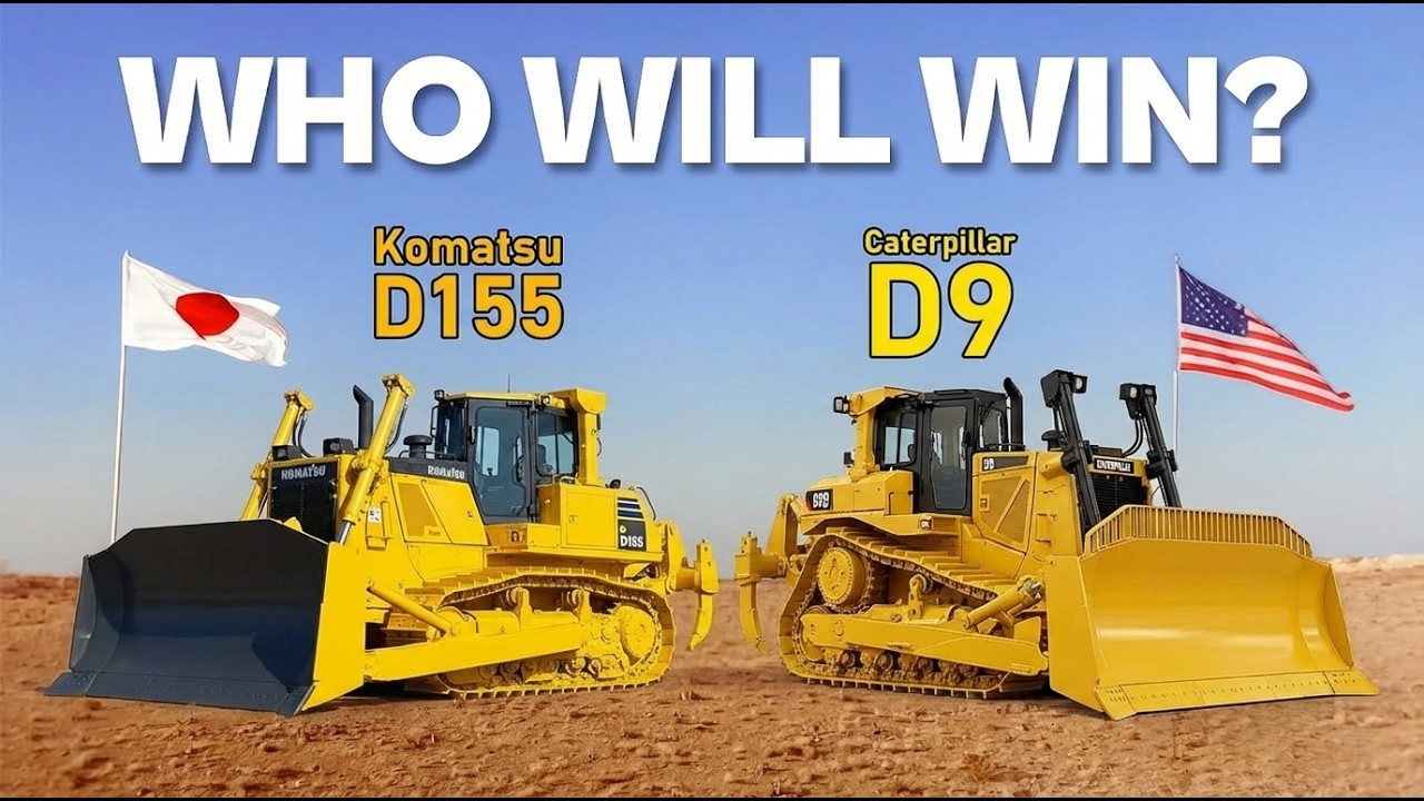 BATTLE of the Workhorses: Cat D9 vs Komatsu D155 — Who Wins?