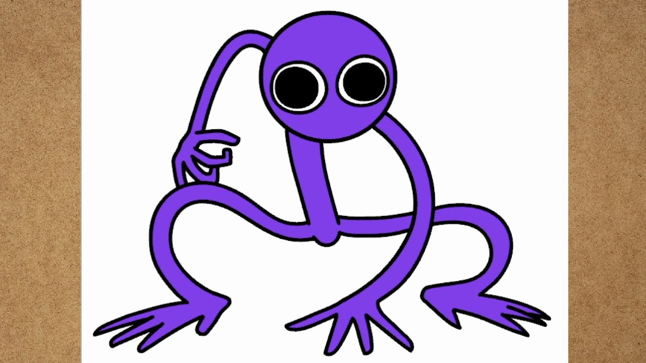 How to draw Purple from Rainbow friends