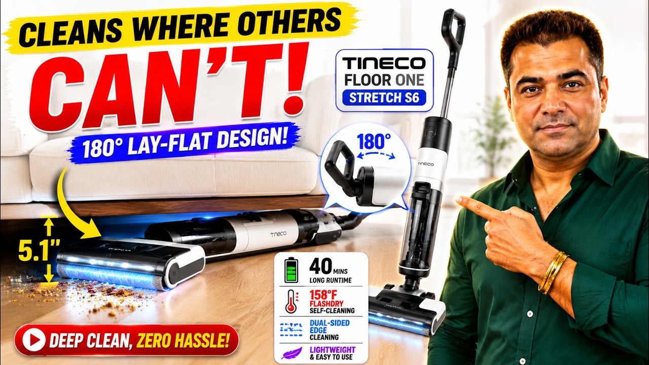 Почему миллионы людей переходят на Tineco S9 Artist? Паровая чистка + мощность всасывания 22 кПа ...