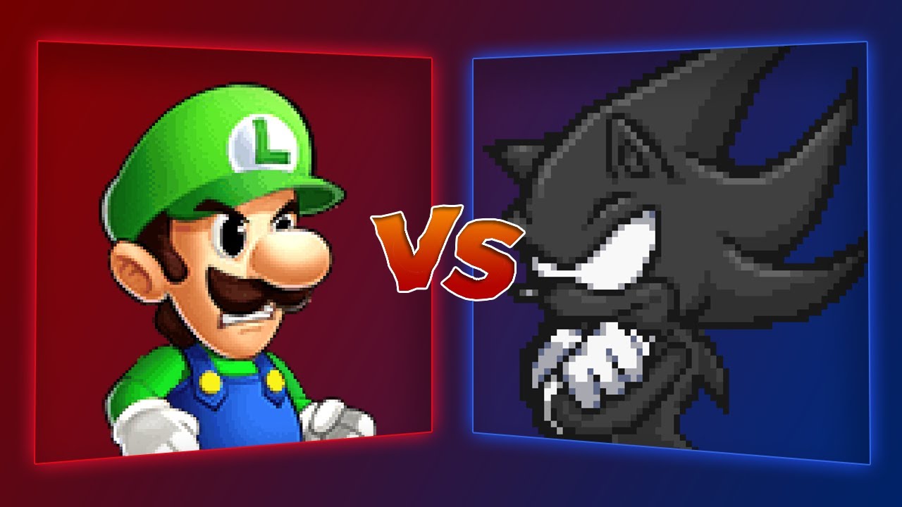 MUGEN Battle - Power Star Luigi vs Dark Sonic