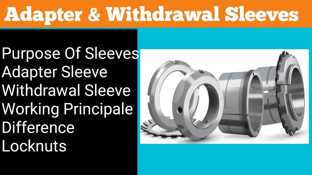 Difference b/w Adopter Sleeve & Withdrawal Sleeve || Adopter Sleeve | withdrawal Sleeve | Lock Nut