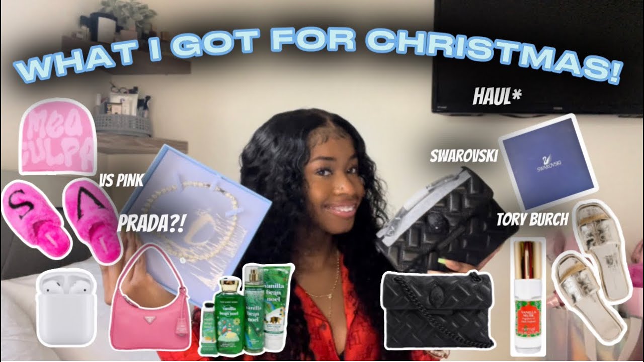 WHAT I GOT FOR CHRISTMAS HAUL 2023🎄💗BLACK GIRL EDITION🎁KURT GEIGER,SWAROVSKI, VS,TORY BURCH,PRADA