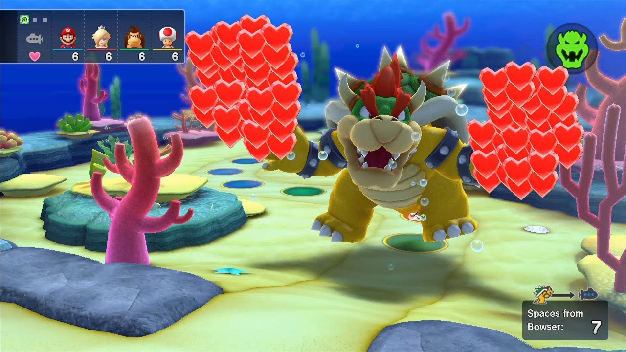 【マリオパーティ10】ドキドキオーシャンマリオ、ロザリナ、ドンキーコング、キノピオvsクッパ(マスター難易度)