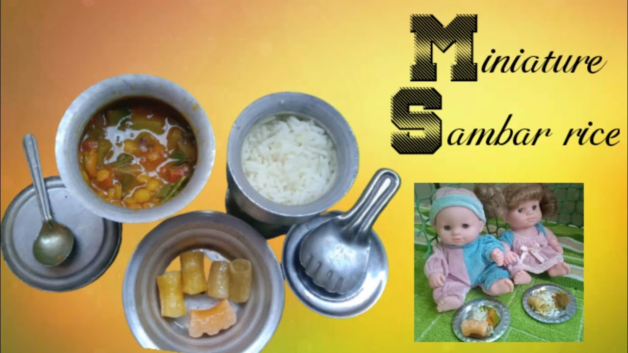 Miniature Sambar rice recipe |how to make sambar rice recipe |R.Nminifoods
