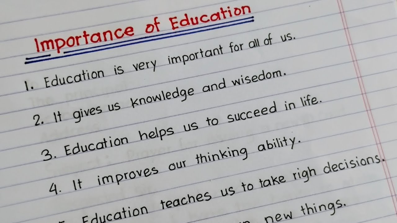Importance of Education | 10 Lines Essay in English | MAK EDUCATION