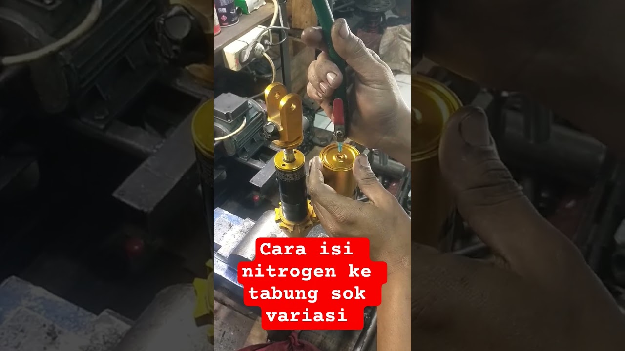 cara isi angin /nitrogen ke tabung shock variasi #nitro