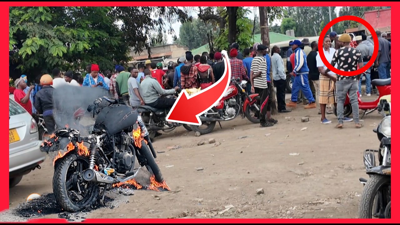 Taharuki: Mwizi anusurika Kifo,  Pikipiki yake yachomwa Moto Arusha