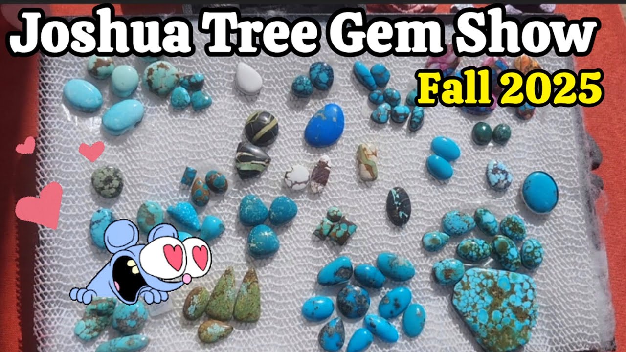 Joshua Tree Gem Show Fall 2025 😍💖💎 #gemsandminerals #fossils #turquoise #jewellery #agatestone #gems