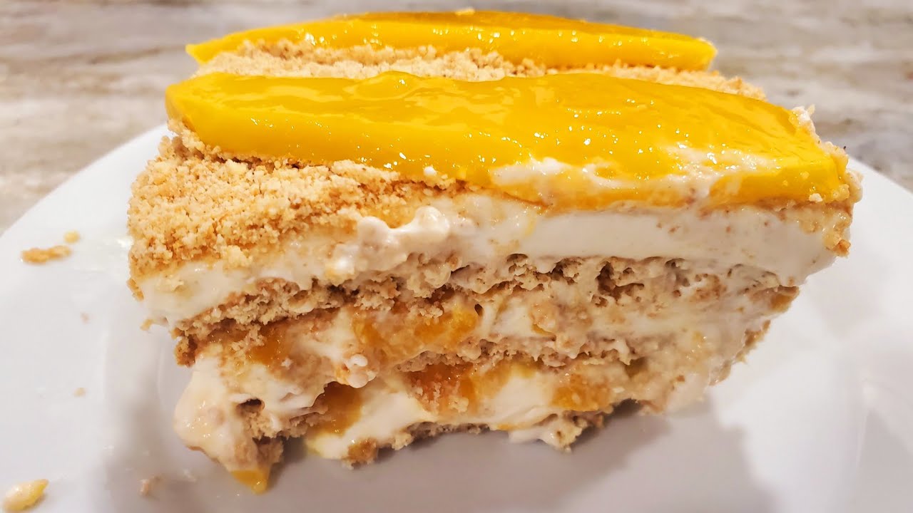 Graham Mango Float with Mascarpone cheese.