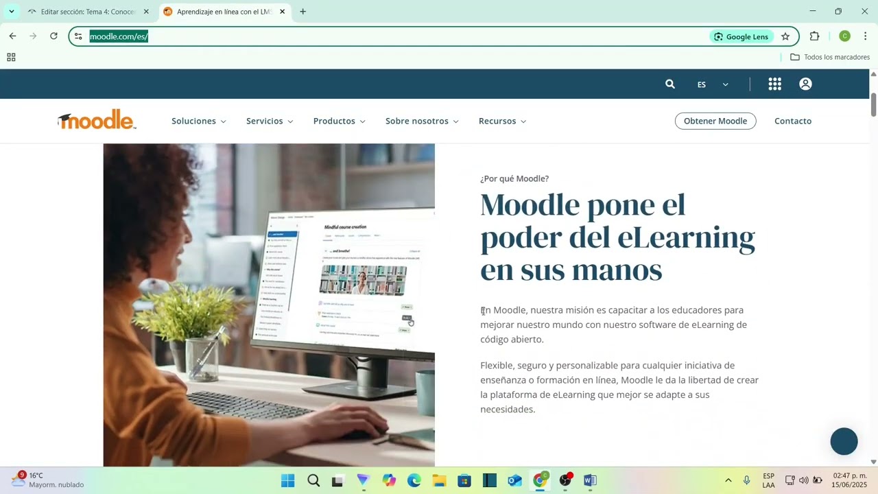 Elementos de un curso en la Plataforma Educativa - Docentes UDNÁ