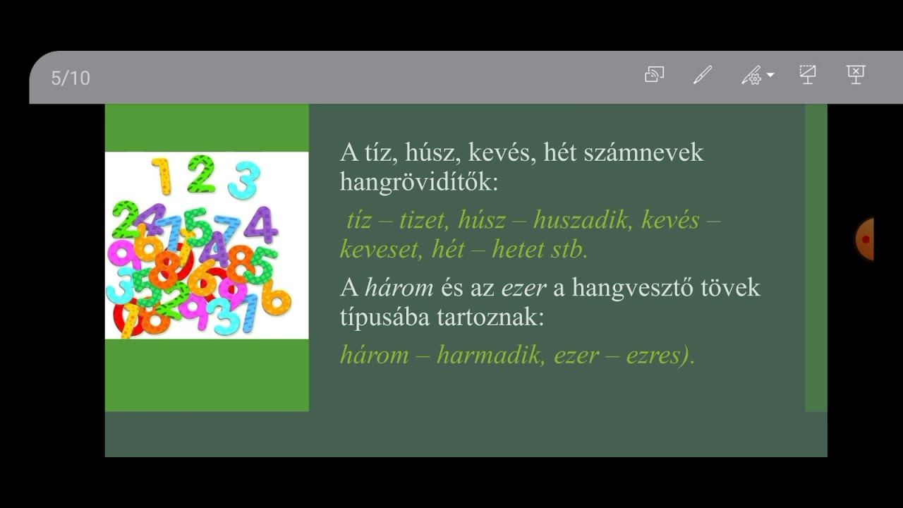 A számnevek helyesírása