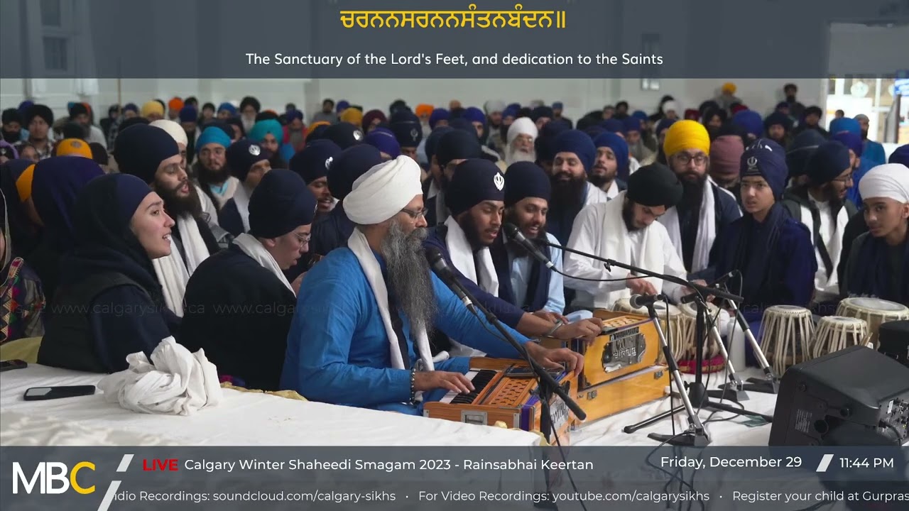 Bhai Gurpreet Singh Ji & Bhai Daljit Singh Jalandhar - Akj Calgary Samagam Rainsabai 29 Dec 2023