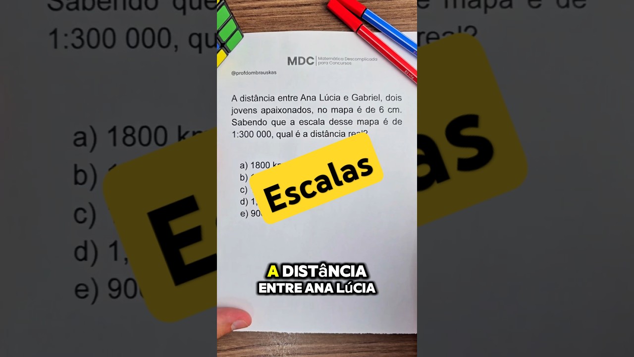 Aprenda sobre escala e dist&acirc;ncia no mapa #matematica #concursos