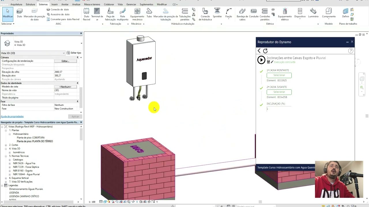 Caixas e Lançamento Módulo Águas Pluviais |Revit MEP