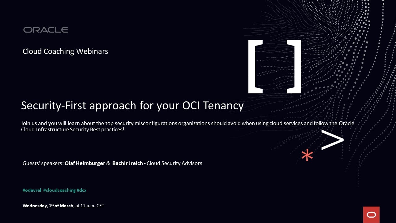 Cloud Coaching - Security-First approach for your OCI Tenancy