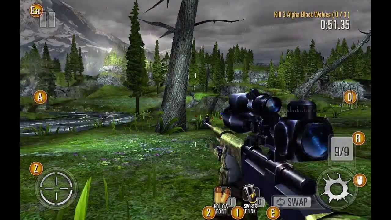 Deer Hunter 2014 Region 6 Contract Hunt Kill 3 Alpha Black Wolves (Gameplay)