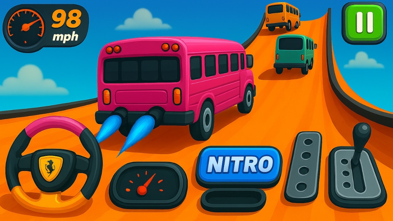 Crazy Bus Mega Ramp Impossible Racing   Bus Stunts Impossible Tracks   Android Gameplay Video