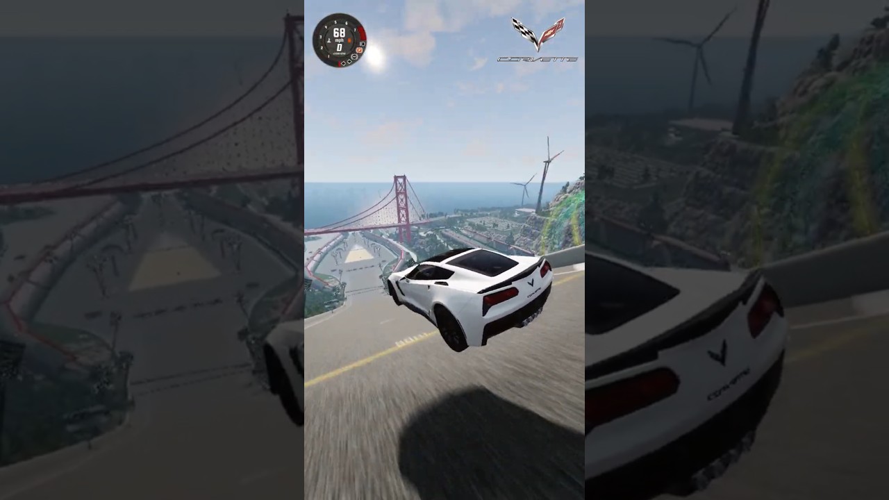 Jump vs Brake Test #beamngdrive #beamng #gaming