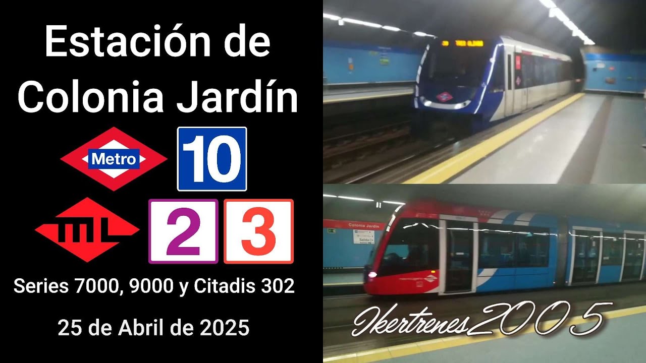 Metro de Madrid L10 y Metro ligero ML-2 - ML-3 | Estación de Colonia Jardín
