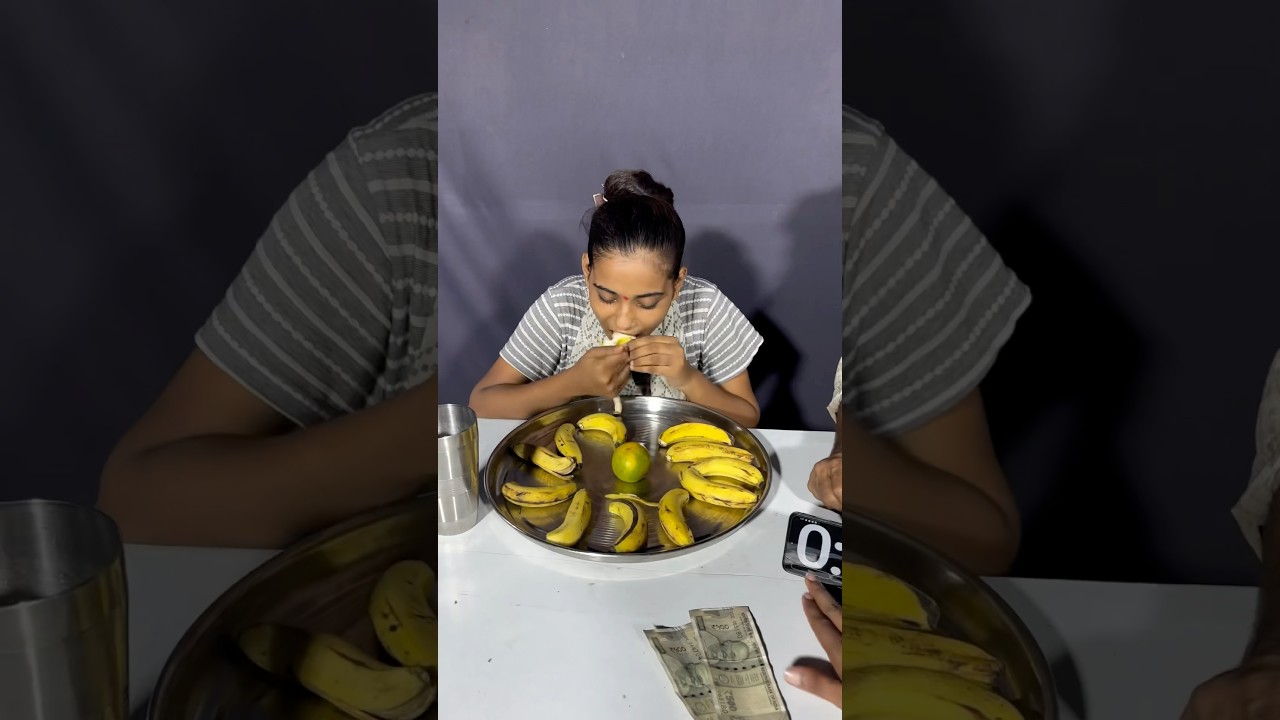 12 Kela 1 minute में खाओ 1000₹ Cash ले जाओ 😱 | Banana Eating Challenge | Fruit Eating Contest