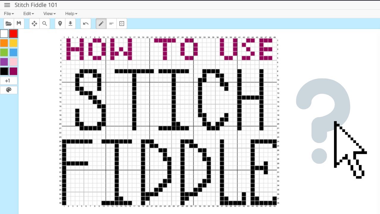 How to use Stitch Fiddle || On-line cross-stitch pattern making tutorial!! All my tips and tricks ♥