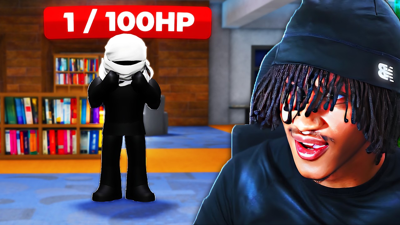 I Got 1 HEALTH in Roblox Fight In A School