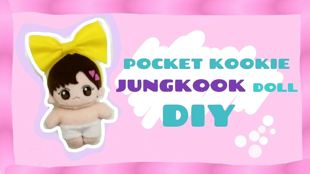 KPOP PLUSH DOLL TUTORIAL : BTS JUNGKOOK Plush Doll DIY | Pocket Kookie