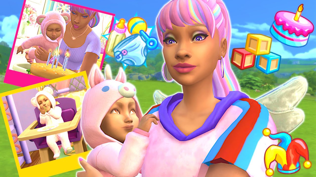 Raising pretty pegacorn's baby! // Sims 4 imaginary friend experiment
