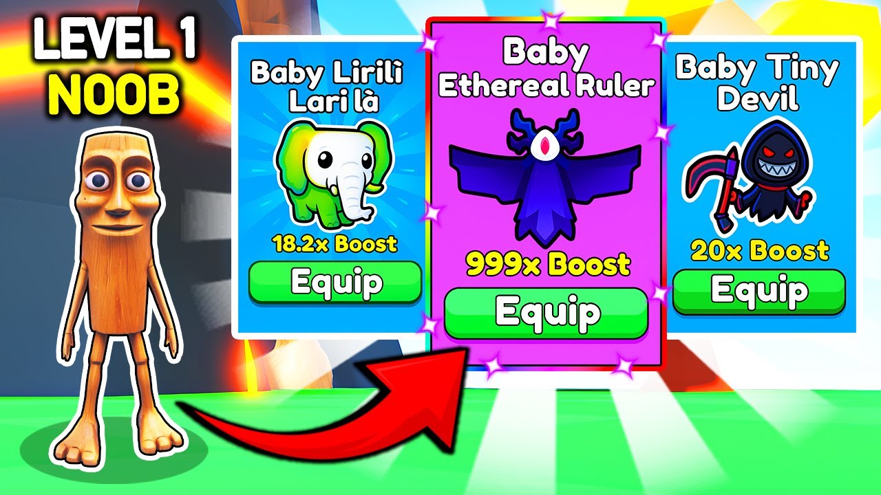 Starting Over as NOOB with OP PET in Brainrot Fighting ! (Roblox)