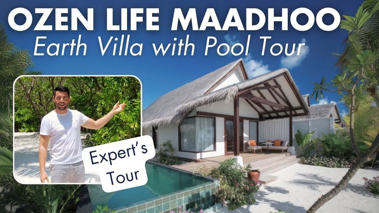🌴 Земляная вилла с бассейном | OZEN Life MaadHoo, Мальдивы 🏝️ | Тур на роскошную пляжную виллу кл...