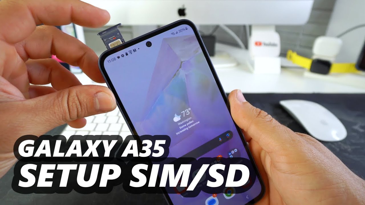 Как установить SIM-карту и SD-карту в Samsung Galaxy A35 5G