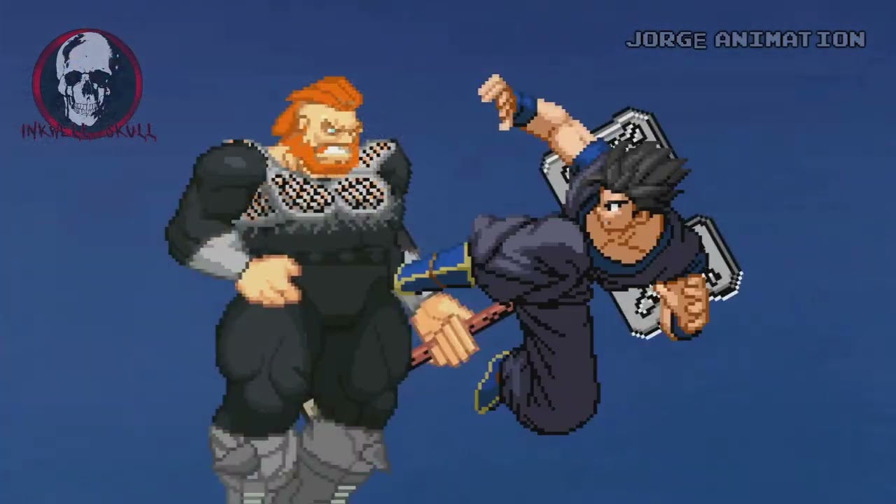 Dragon Ball GD -Fanimation- Pixel animation: Gohan vs Asger 