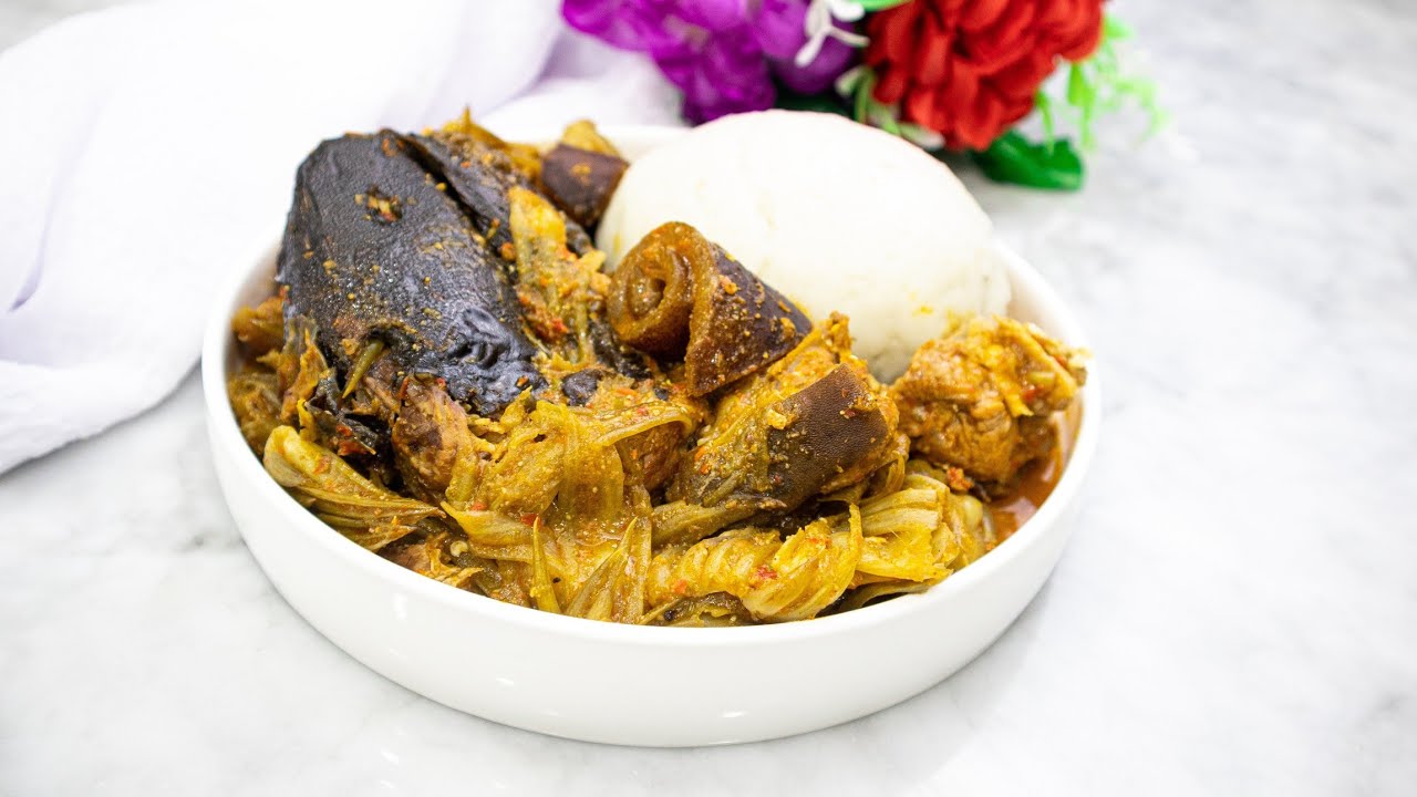 Isapa Soup| White Zobo leaves soup Common in the South Western Nigeria