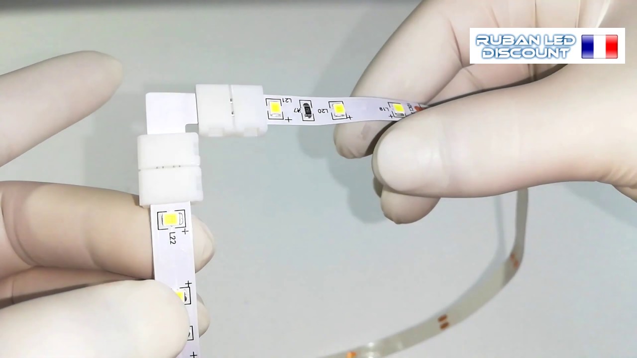Connecteur d'angle en L | Raccord à 90° pour ruban LED monochrome