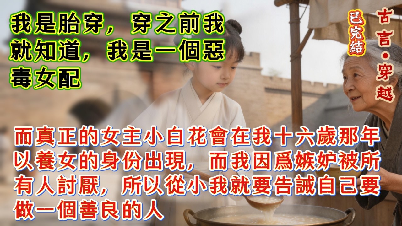 【古言.穿越】我是胎穿，穿之前我就知道，我是一個惡毒女配。，而真正的女主小白花會在我十六歲那年以養女的身份出現，而我因爲嫉妒被所有人討厭，所以從小我就要告誡自己要做一個善良的人 #爽文