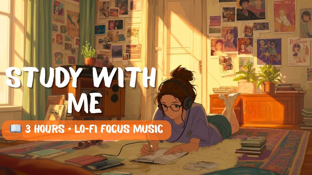 Study With Me 📚 | 3 Hours of Lo-Fi Focus Music
