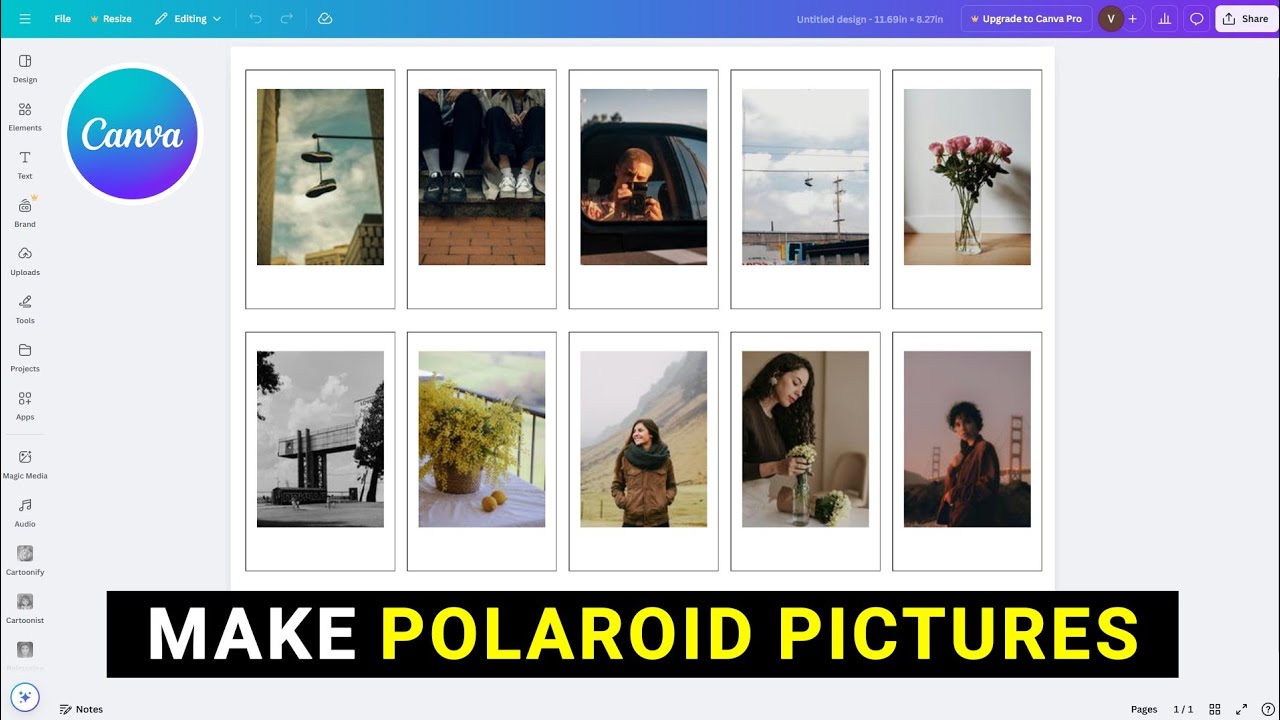 How to Make Polaroid Pictures on Canva (Step By Step)