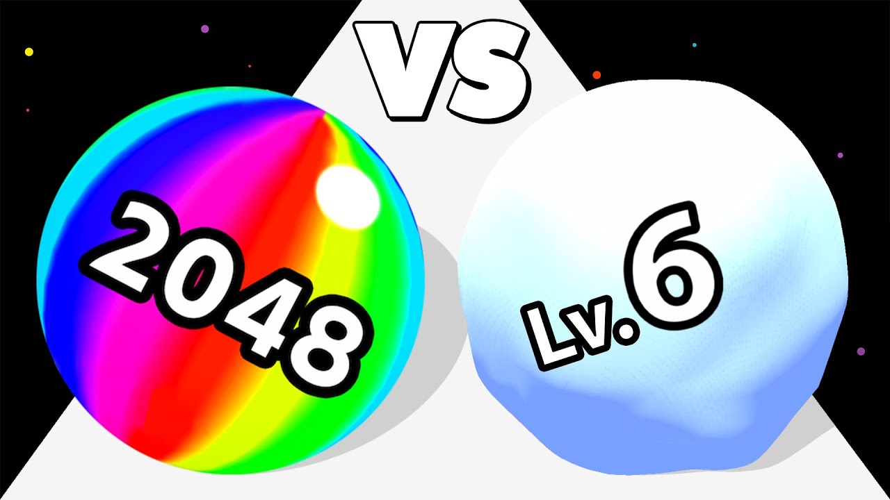 BALL RUN 2048 /vs SNOWBALL RUN ∞ ASMR Gameplay Android iOS • Number Ball Run 3D Games