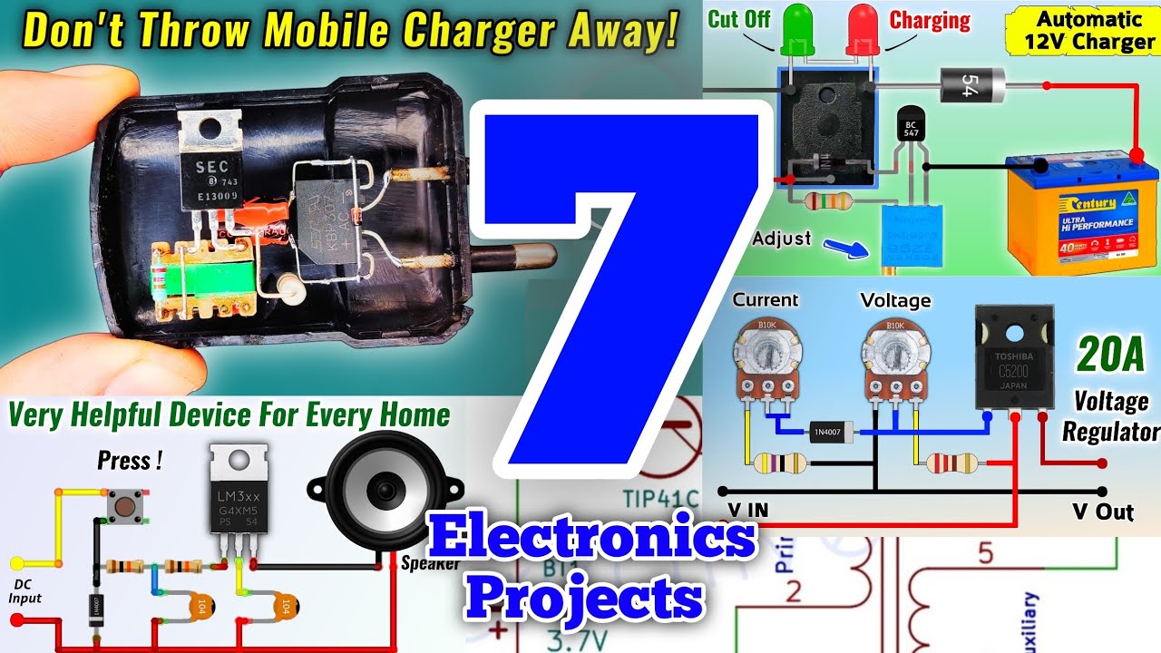 Top 7 Electronics Projects with Old Scrap Components 