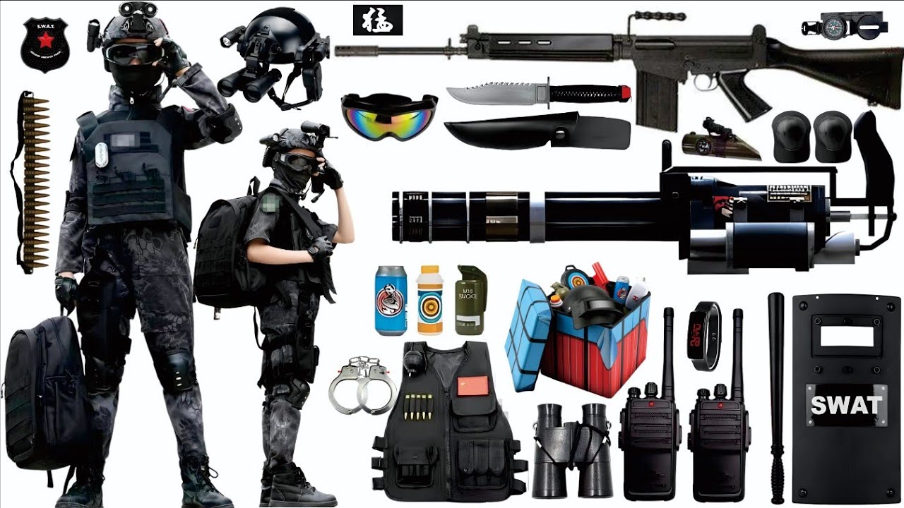 Special police common equipment unboxing, rifles, pistols, p60